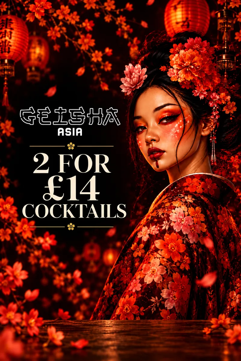 2 for £14 Cocktails cover