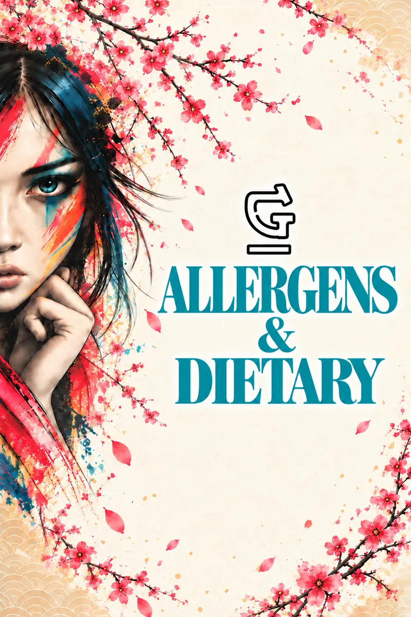 Allergens & Dietary cover with cherry blossom